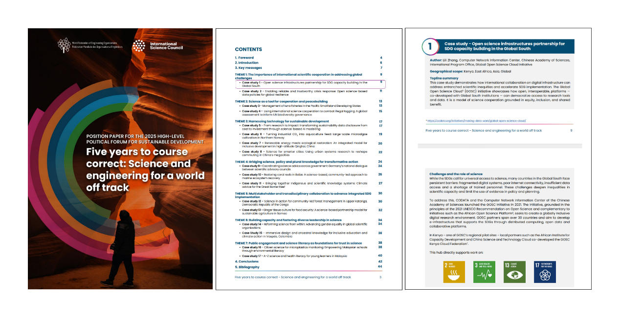 A GOSC Case Study publicized by the International Science Council